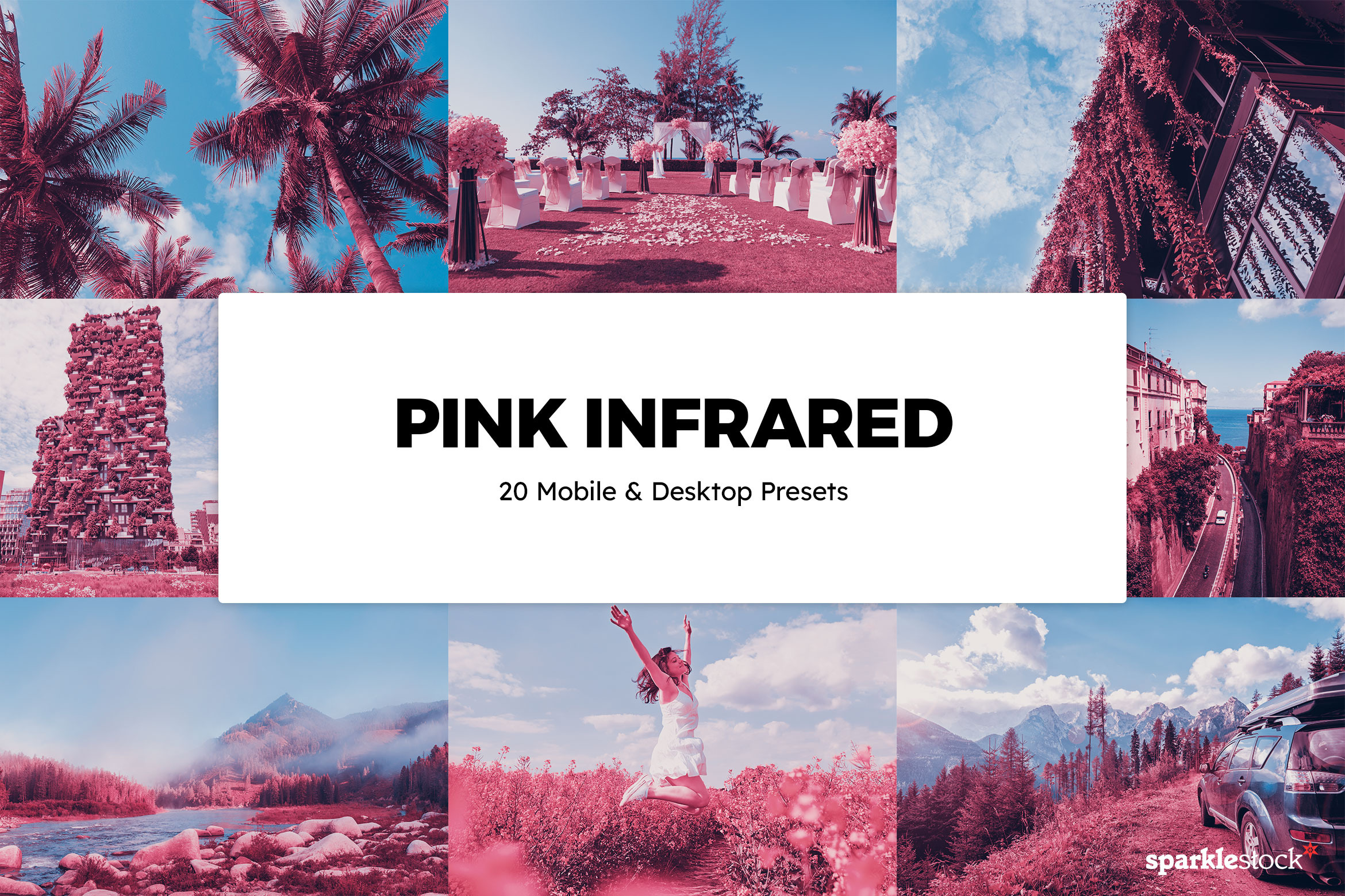 20 Pink Infrared Lightroom Presets, a Preset AddOn by SparkleStock