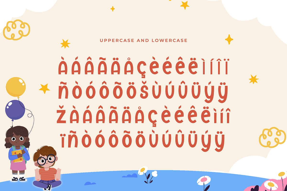 Hellokids - Modern Kids Font, a Slab Serif Font by overlaytemplates (Photo 5 of 5)