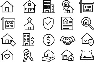 Vector illustration of line icons, an Object Illustration by ZinetroN