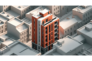 Isometric Red Brick Architecture in, an Architecture Photo by piter.goskov