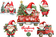 Christmas Gnome Clipart PNG Bundle, a Seasonal Illustration by GlamArtZhanna (Thumbnail 1 of 6)