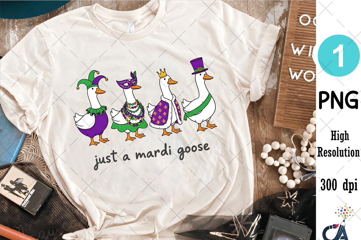 Mardi Gras Goose Sublimation PNG, an Illustration by Creative Art (Photo 3 of 6)