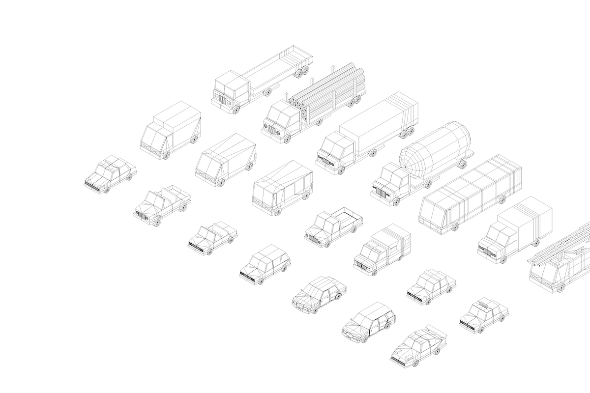 Polygonia City Cars Pack, a Cars & Vehicle 3D Model by Anton Moek (Photo 8 of 9)