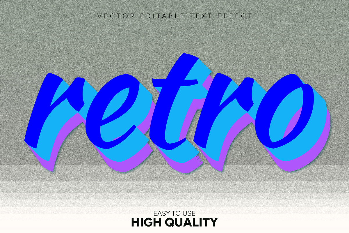 Retro Text Effect Design, a Layer Style Add-On by CreativeShaper (Photo 1 of 2)