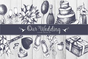 Vintage Wedding Design Set