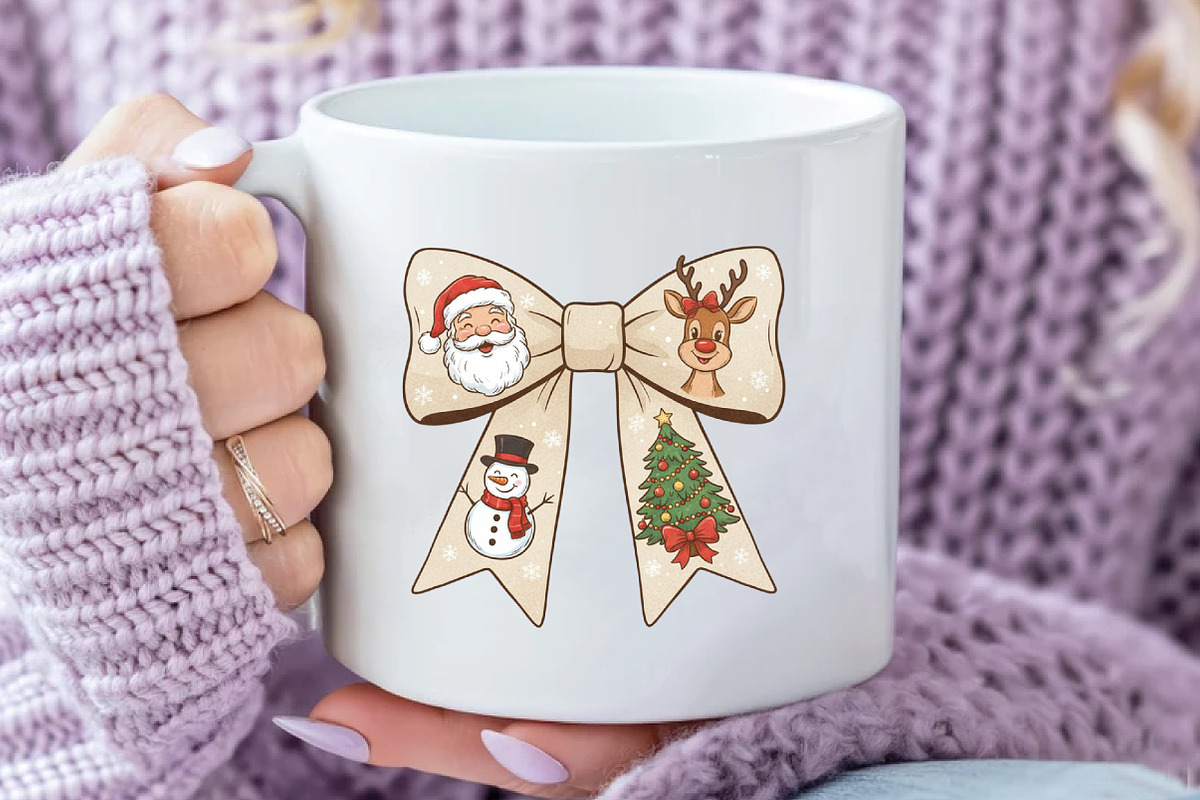 Christmas Coquette Bow PNG, an Illustration by Daily.Designs (Photo 3 of 5)