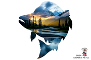 Salmon Forest PNG Bundle, a Graphic by Rina Akther (Thumbnail 5 of 11)