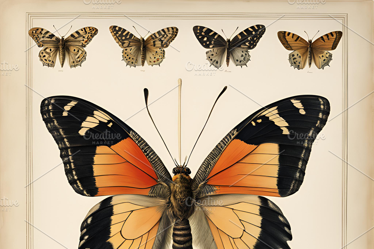 Vintage Butterflies, an Animal Illustration by Karliefie (Photo 2 of 5)