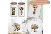 Floral Nursery Animals Clipart, a Decorative Illustration by Nicole Branger Art (Thumbnail 12 of 19)