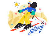 10 Skiing Winter Sport Activities, a Sport Illustration by denayunebgt (Thumbnail 4 of 4)