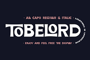 TOBELORD Display Sans Serif, a Sans Serif Font by Haksen (Thumbnail 1 of 9)
