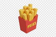 3D Isometric Fast Food Items - PNG, a Food Illustration by Nurlan's shop (Thumbnail 3 of 7)