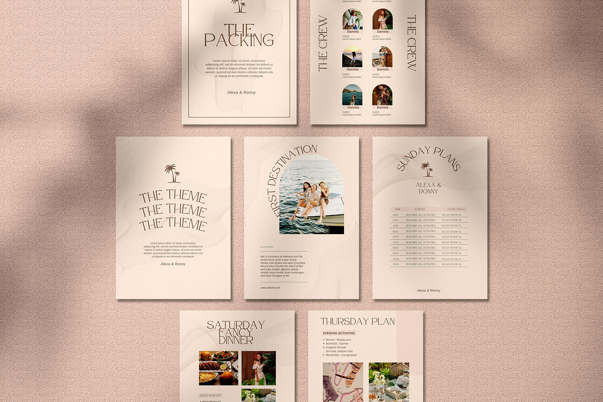 PInk Bachelorette Itinerary Canva, a Presentation Template by SKY CREATION (Photo 7 of 7)