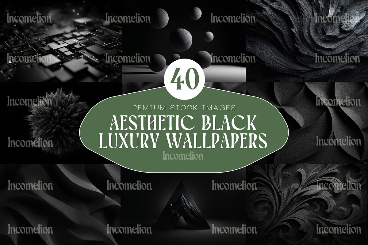 40 Sleek Luxurious Black Wallpapers, a Wallpaper Graphic by Incomelion (Photo 1 of 9)