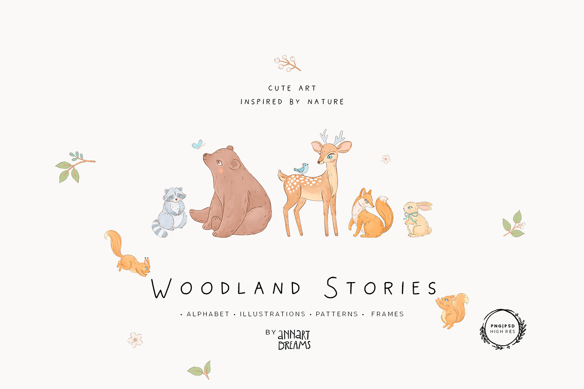 WOODLAND STORIES. Hand-drawn art, an Animal Illustration by annartdreams (Photo 1 of 11)