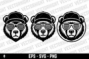 Cool bear mascot head vector, an Animal Illustration by Vectorhight (Thumbnail 2 of 3)