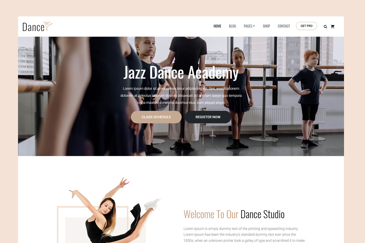 Dance - Dance Studio Web Template, a HTML Template by TemplatesJungle (Photo 2 of 7)