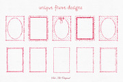 Bow Watercolor Red Frames, a Background Graphic by Solo Art Original (Thumbnail 3 of 9)