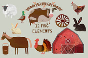 Animal Farm Watercolor Patterns, a Pattern Graphic by watercolor kamill (Thumbnail 8 of 12)