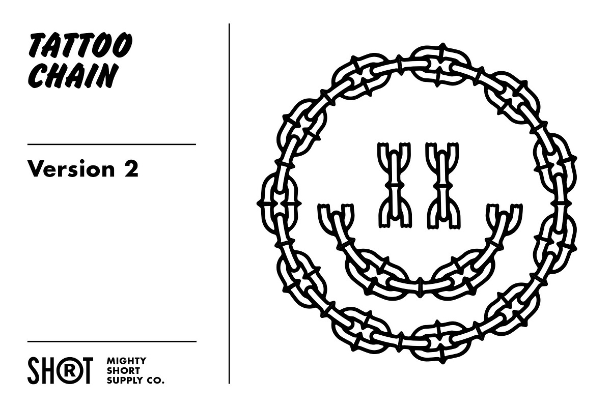 Tattoo Chain Brushes For Illustrator, a Brush Add-On by MightySHORT (Photo 3 of 4)