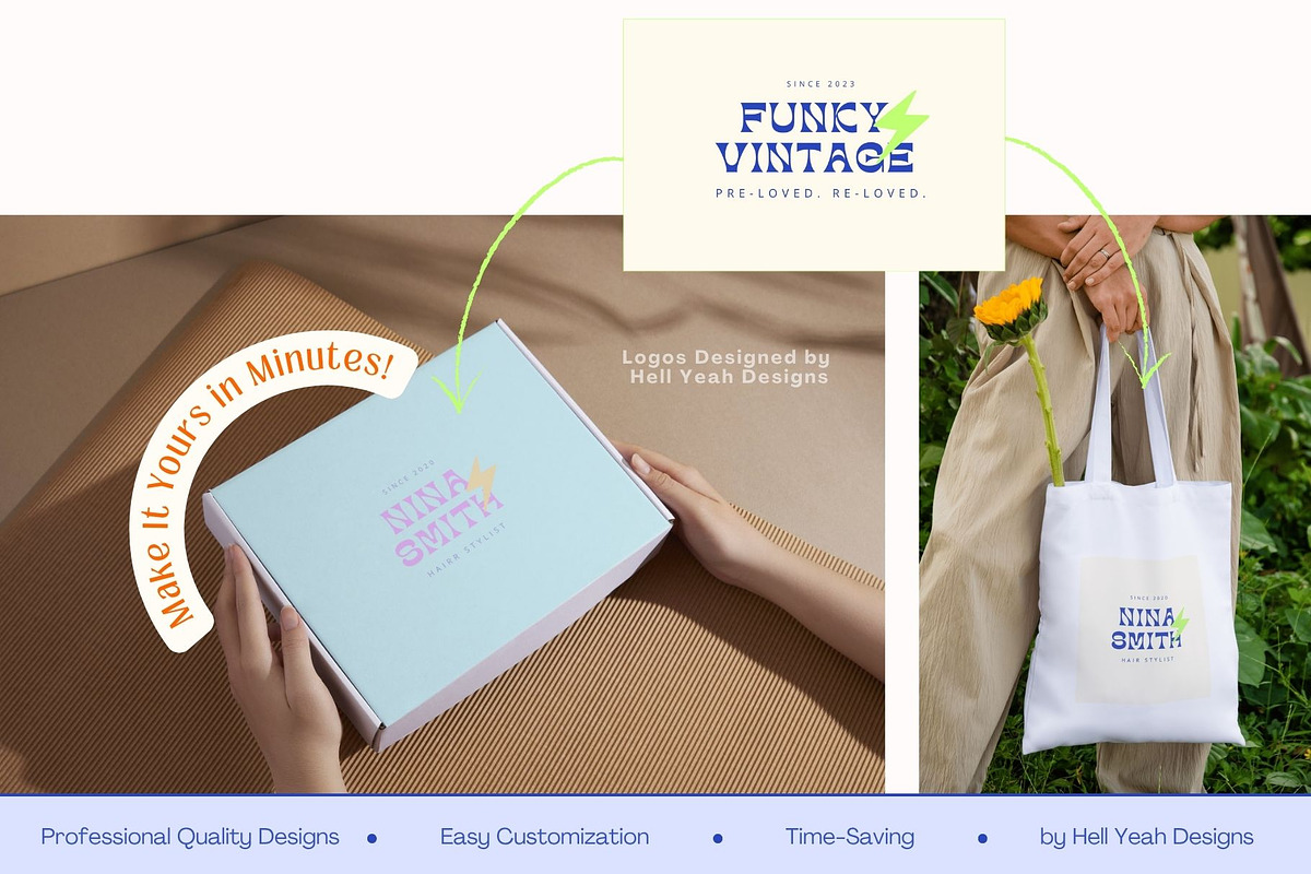 Funky Logo Designs | Brand Guide, a Branding & Logo Template by Hell Yeah Designs (Photo 7 of 9)
