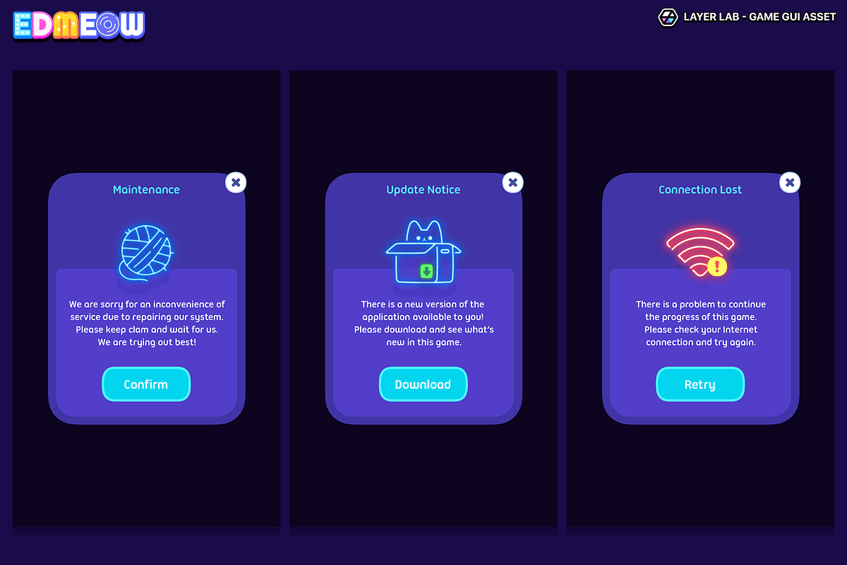 GUI - Neon2, an UI Kit Template by LAYERLAB (Photo 34 of 34)