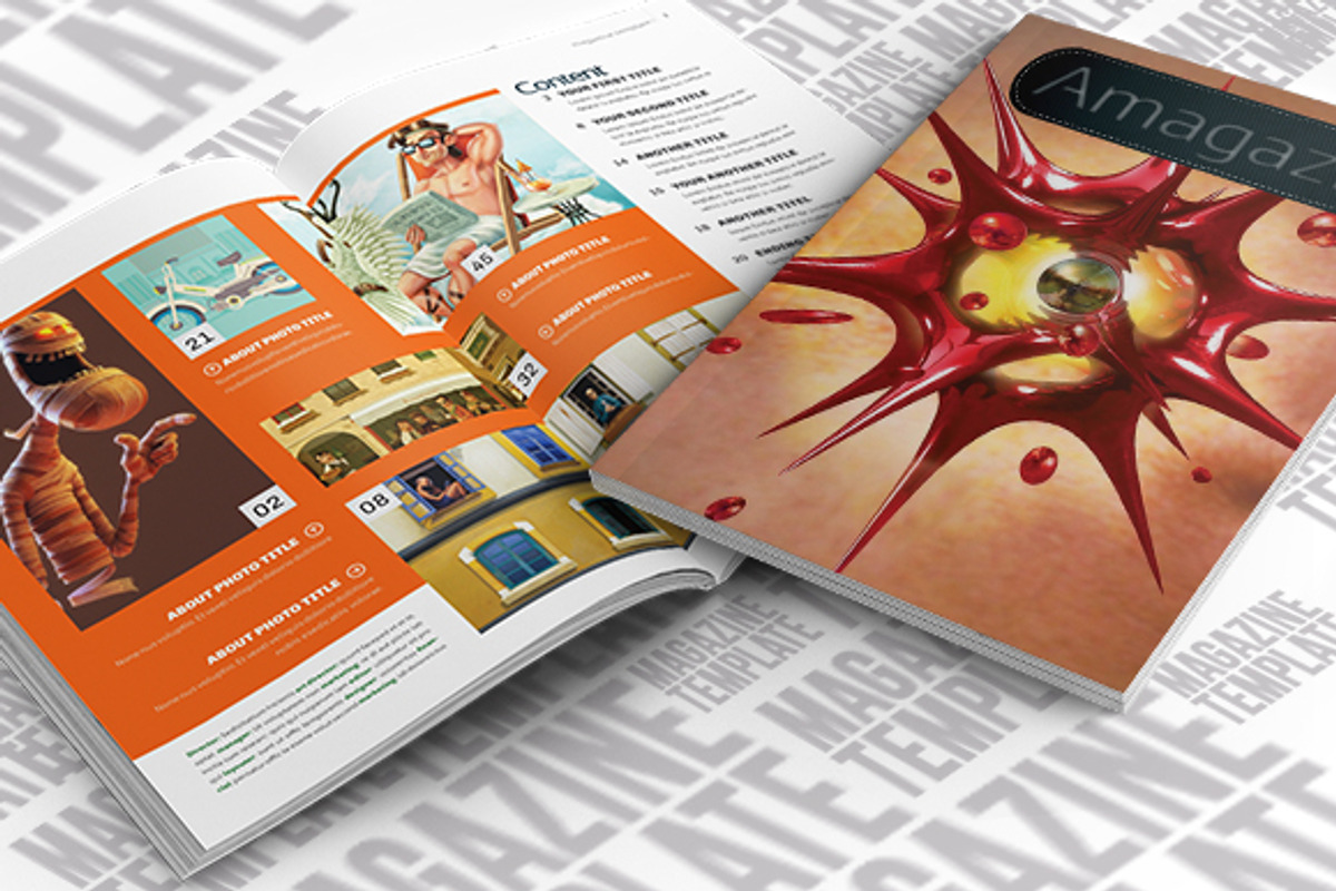 InDesign Magazine Template, a Magazine Template by temphall (Photo 1 of 4)