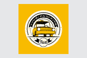 Taxi retro grunge vector poster set., a Transportation Illustration by PoPaShop (Thumbnail 11 of 15)
