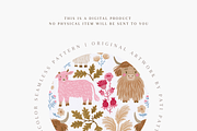 Highland Cow Seamless Pattern PNG, a Pattern Graphic by Pati Charm Studio (Thumbnail 4 of 6)