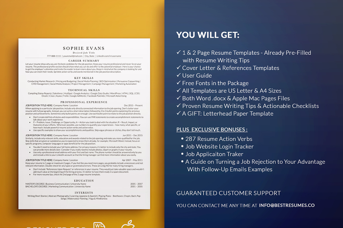 Modern ATS Resume Template, a Resume Template by BestResumes.Co (Photo 6 of 9)