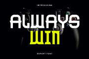 Always Win, a Sans Serif Font by Hello Muh (Thumbnail 1 of 5)