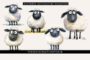Cute Sheep PNG Clipart Set, an Animal Illustration by Geniecreativestudio (Thumbnail 4 of 9)