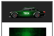 Futuristic Tech Car Wrap Design, a Technology Illustration by CarWrap design (Thumbnail 4 of 4)