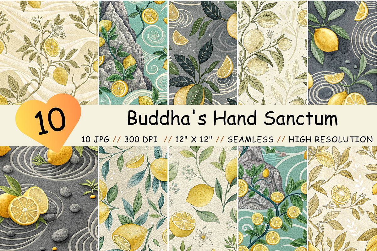 Buddha's Hand Sanctum Pattern, a Pattern Graphic by FloridPrintables (Photo 1 of 6)