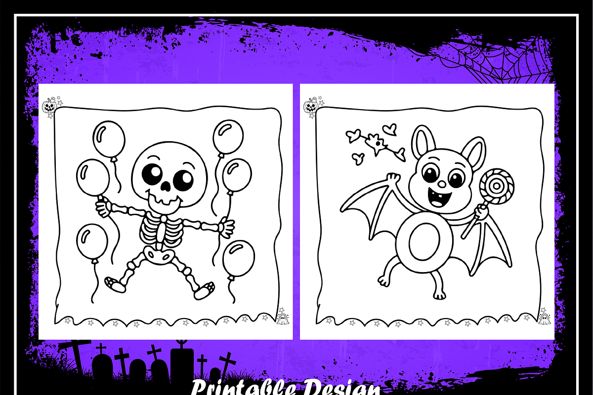 Adorable Cute Halloween Kids Color, an Animal Illustration by Printable Design Store (Photo 5 of 9)