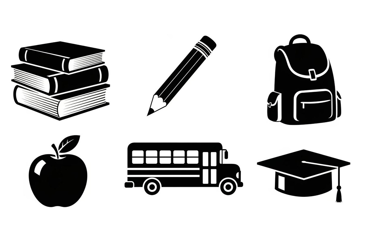 Back To School Silhouette Bundle, an Illustration by Designer_Momina (Photo 17 of 51)