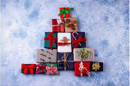 Christmas festive background with, a Holiday Photo by Yulia Furman