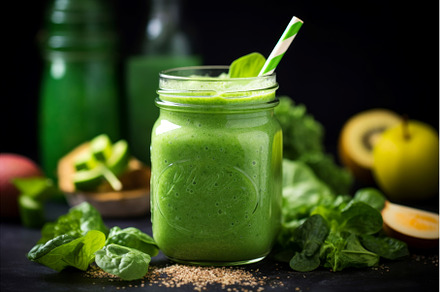Tangy Green fruit smoothie. Generate, a Food & Drink Photo by Ylivdesign