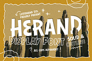 Herand Playful Display Font, a Handwritten Font by Letterhend Studio (Thumbnail 1 of 9)