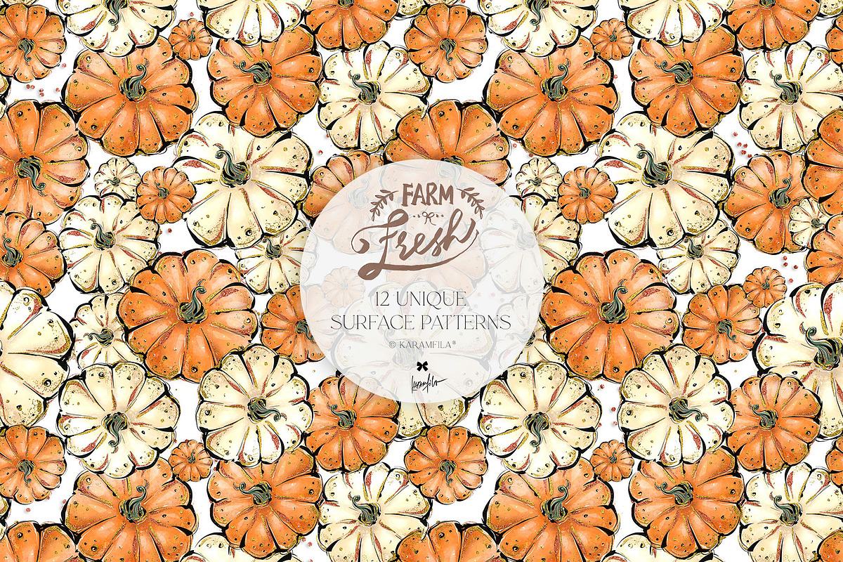 Fall Farm Market Seamless Patterns, a Pattern Graphic by KaramfilaS (Photo 8 of 17)