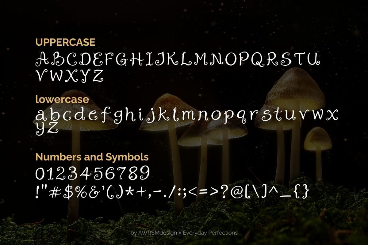 Abraca | A Fantasy Decorative Font, a Handwritten Font by Everyday Perfection (Photo 2 of 5)