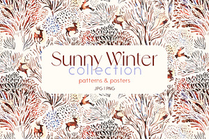 Sunny Winter: patterns & posters