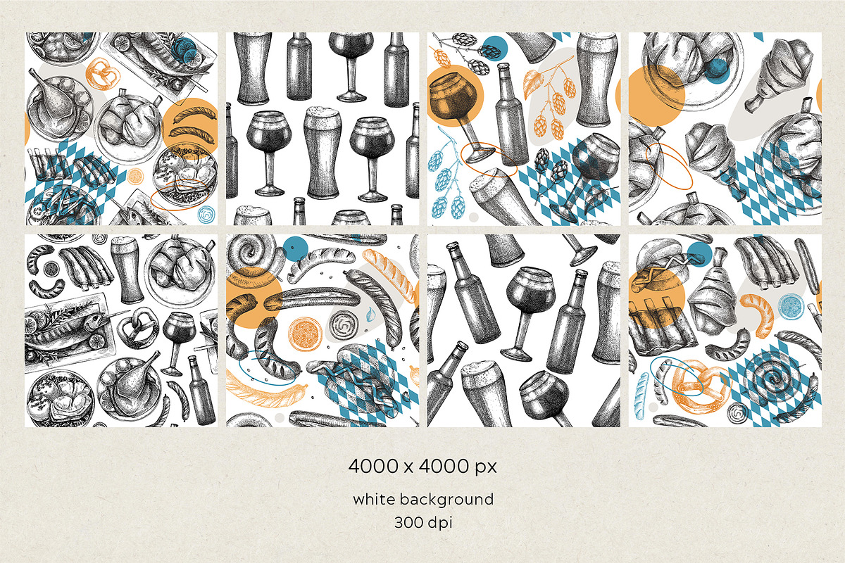 Oktoberfest German Food Vectors, a Food Illustration by Yevheniia (Photo 12 of 13)
