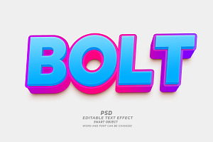 Bolt PSD 3D Editable Text Effect