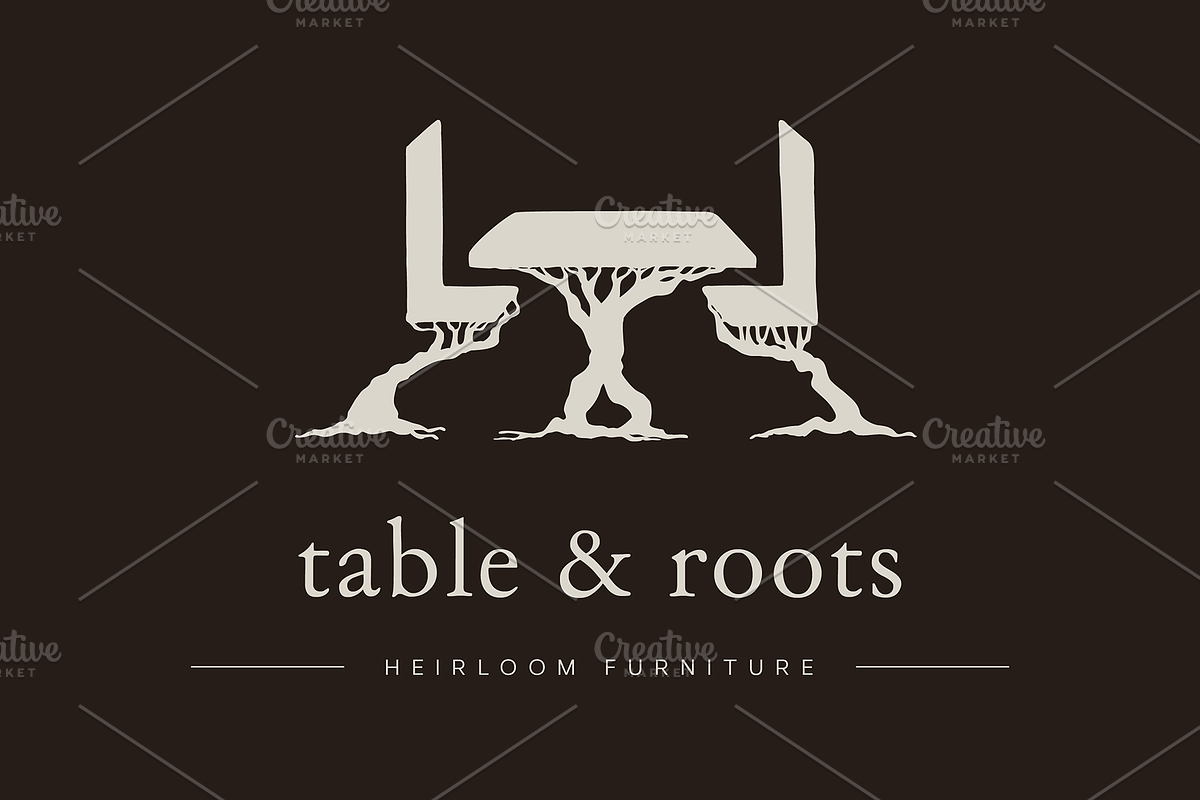 Table & Tree Roots / Furniture Logo, a Branding & Logo Template by Onyx Templates (Photo 4 of 8)