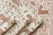 Linocut Animals rustic patterns, an Animal Illustration by Carpet Tapete Pretzel (Thumbnail 9 of 17)