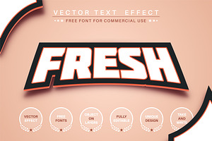 Fresh Sticker - Editable Text Effect