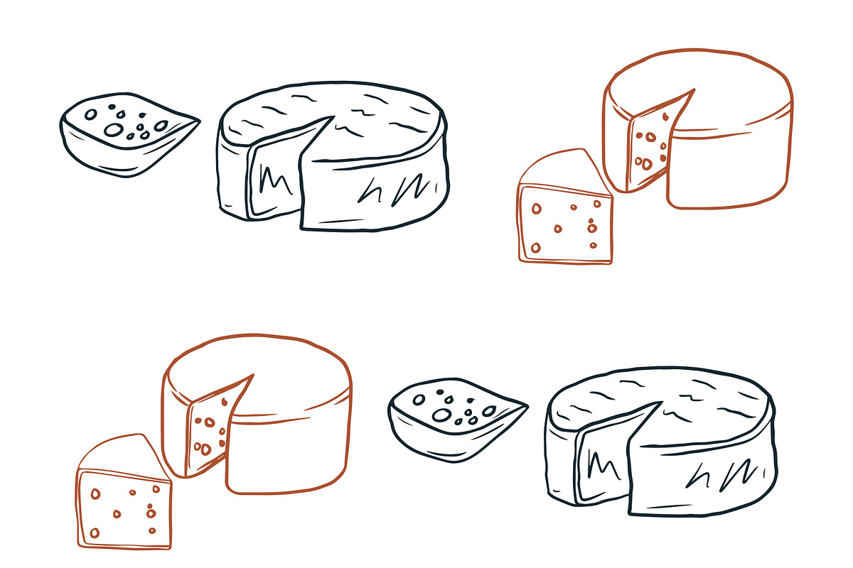 Vector Cheese Graphics, an Illustration by Dorey Kronick Art&Design (Photo 16 of 22)
