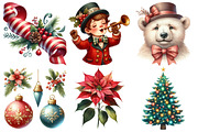 Vintage Noel Retro Christmas Clipart, an Illustration by Pixels.Craft (Thumbnail 3 of 7)