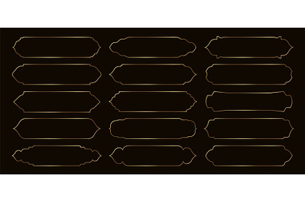 Arabic golden frames. Ramadan, an Illustration by Frogella